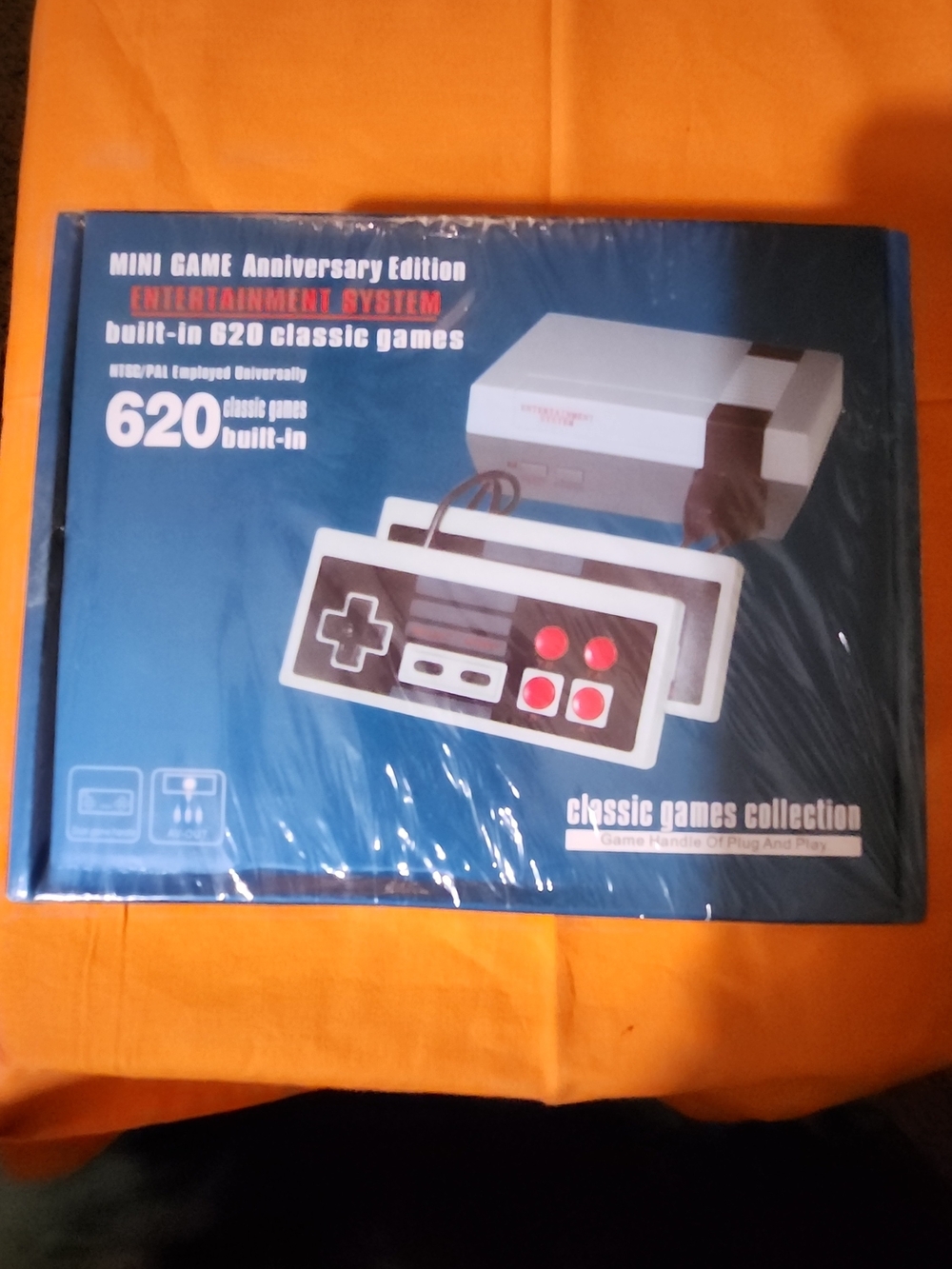 Classic Mini Game Console with 620 Built-In Games - White